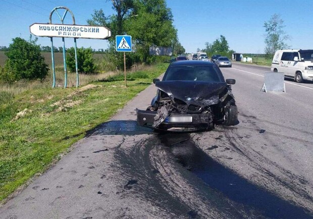 На дороге "Полтава - Александрия" столкнулись 4 автомобиля