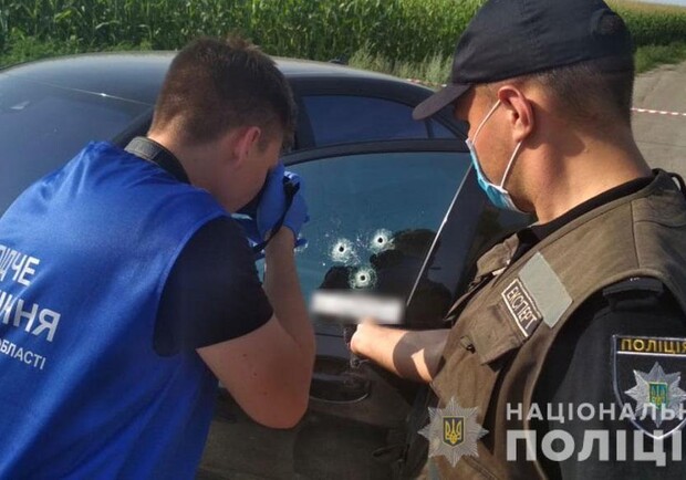 Новые подробности расстрела Mercedes на Полтавщине. Фото: Нацполиция Украины