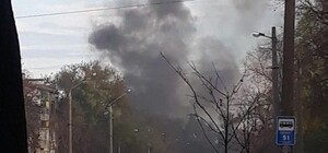 Что горит: в районе ХТЗ — огромный столб дыма