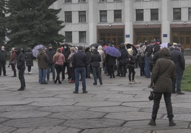 В Полтаве протестуют предприниматели. Фото: https://t.me/central_ua_tv