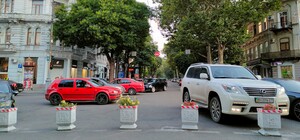 Открыла проезд: в Одессе женщина с инвалидностью сдвинула 150-килограммовую клумбу