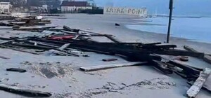 Ночной шторм в Одессе 