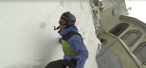 Видео дня: сноубордист спустился по горке возле фуникулера