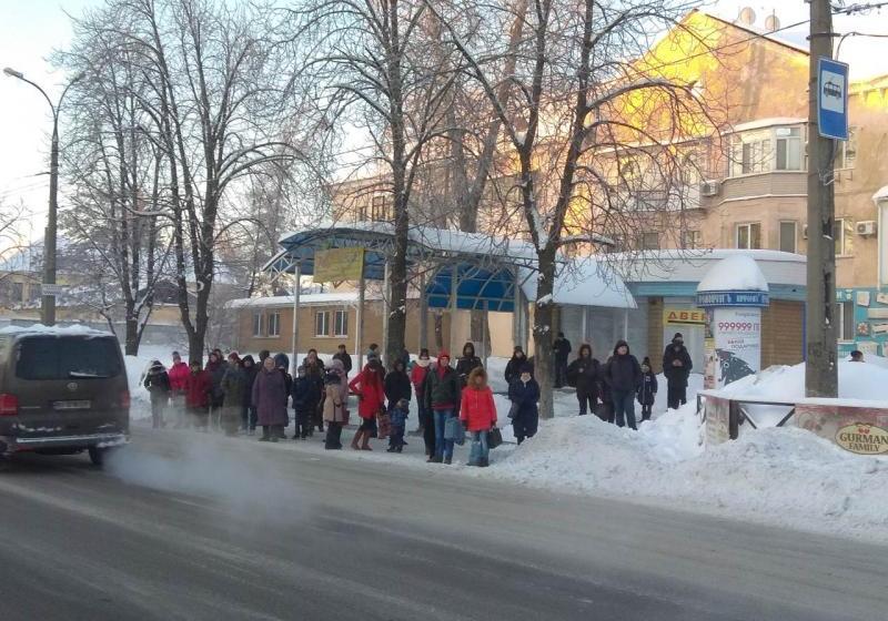В Кременчуге заморозило общественный транспорт/Фото: kg.ua/new