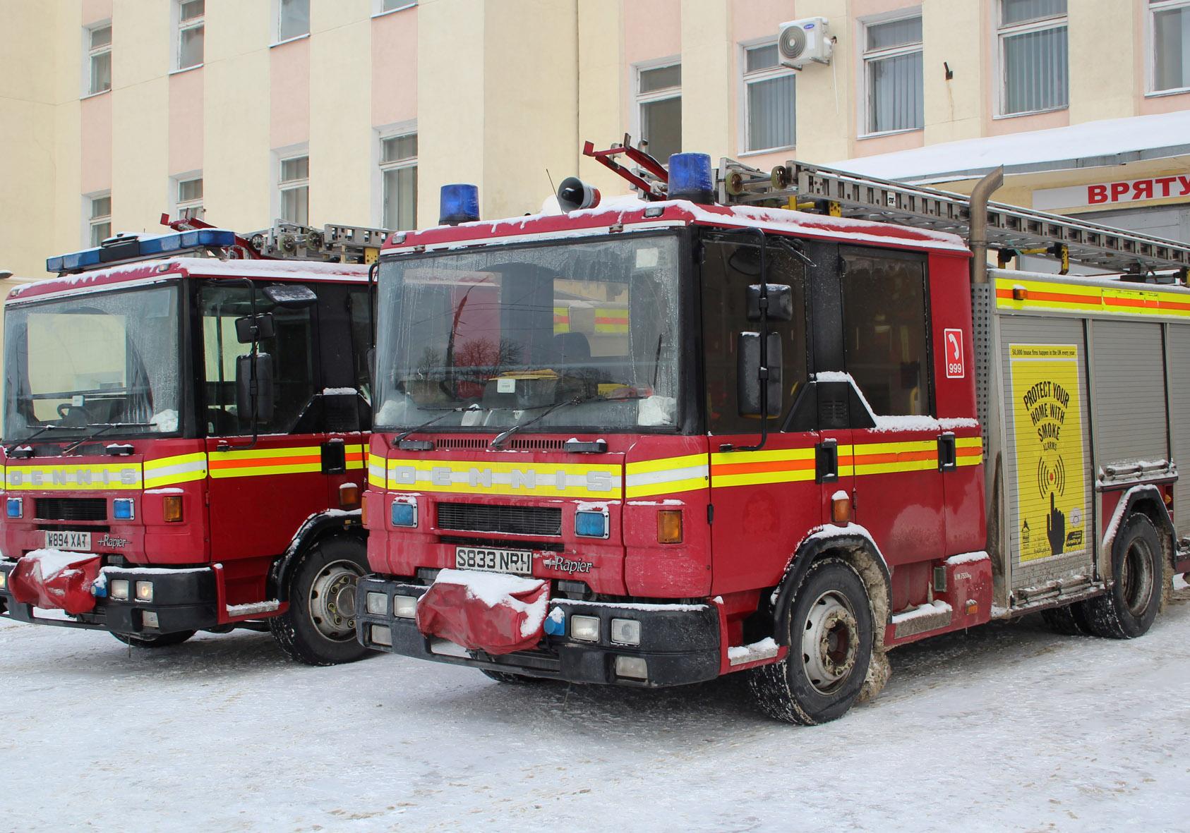 В Полтаву приехали три шотландские пожарные машины