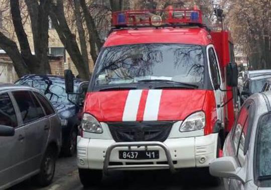 На Котляревского пожарная машина затряла в пробке