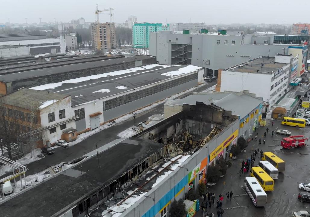 Как выглядит Киевский рынок после пожара