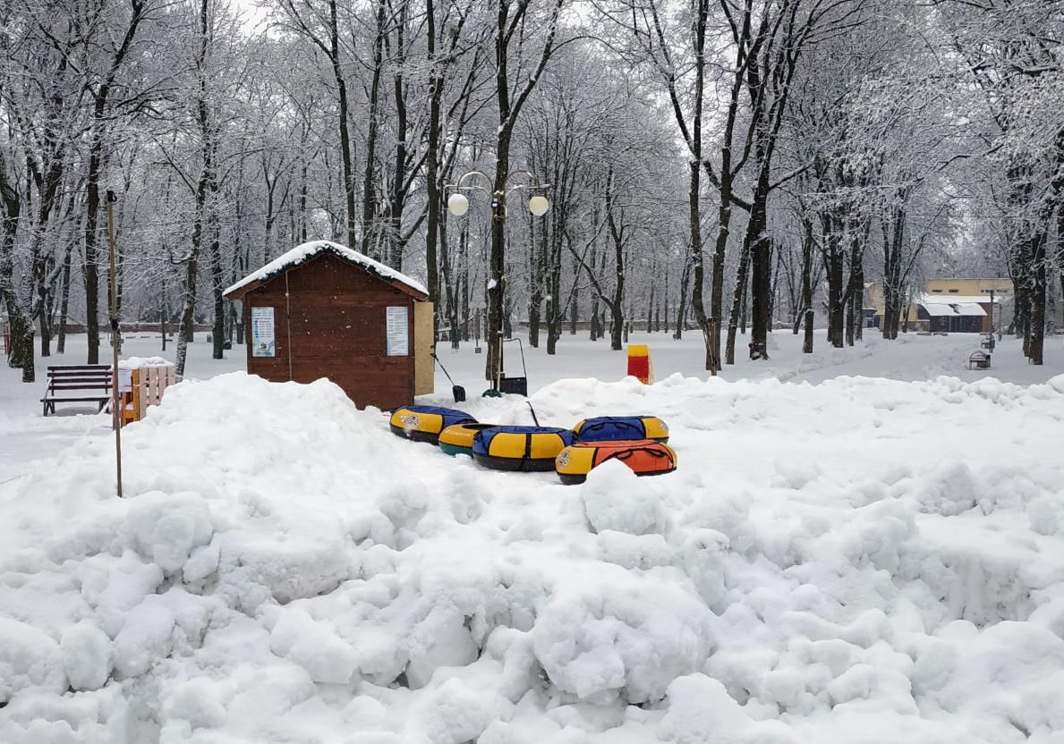 В парке «Победа» открыли тюбинг-горку / Фото: Полтавщина