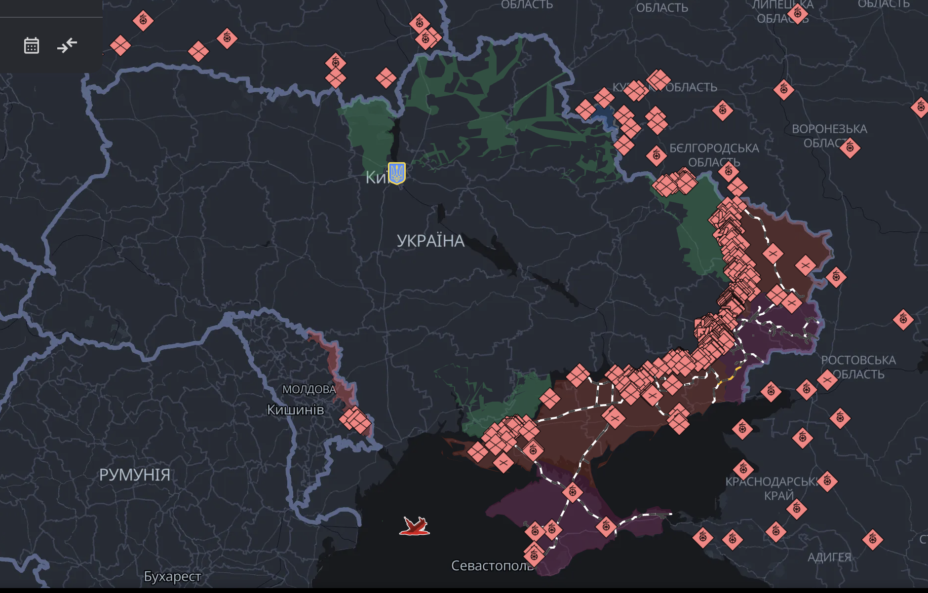 Карта боевых действий.