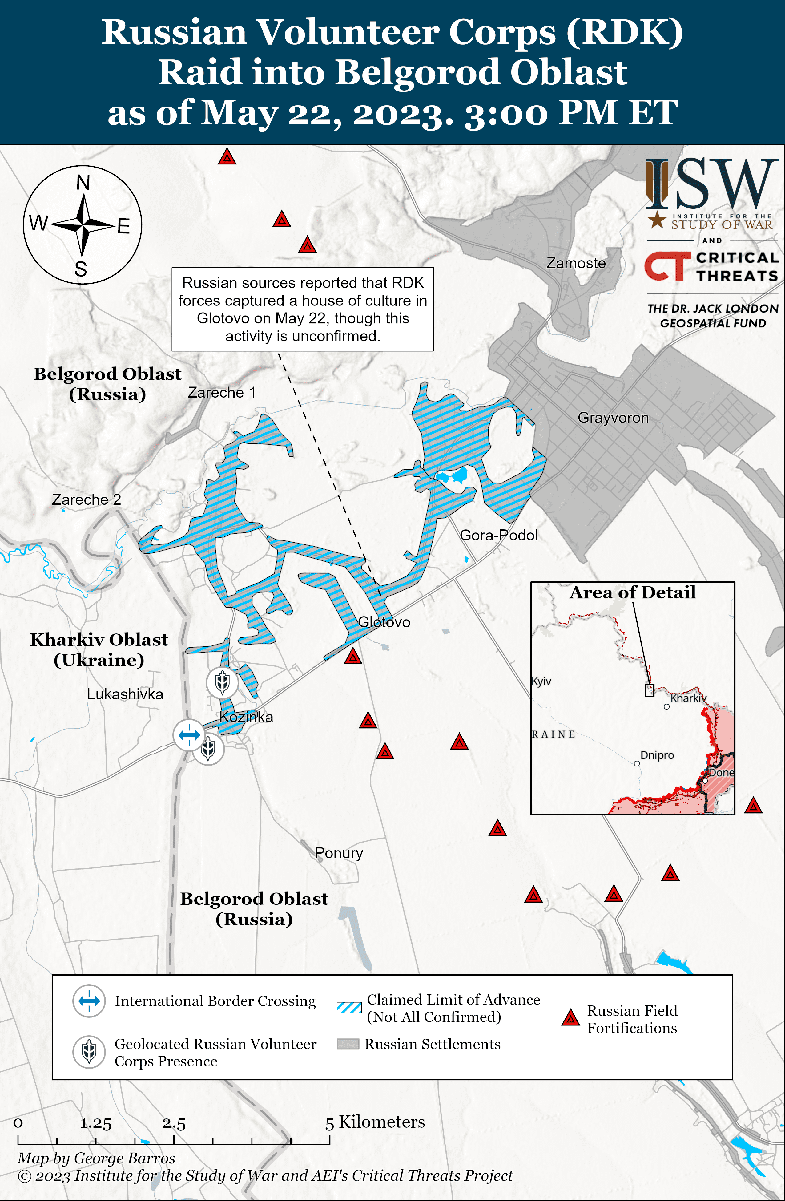 Мапа бойових дій в Україні 23 травня.