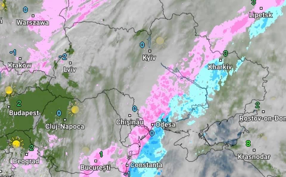 Одесса-Кропивницкий - Полтава - Сумы были в зоне снегопадов. Фото: https://www.facebook.com/tala.didenko