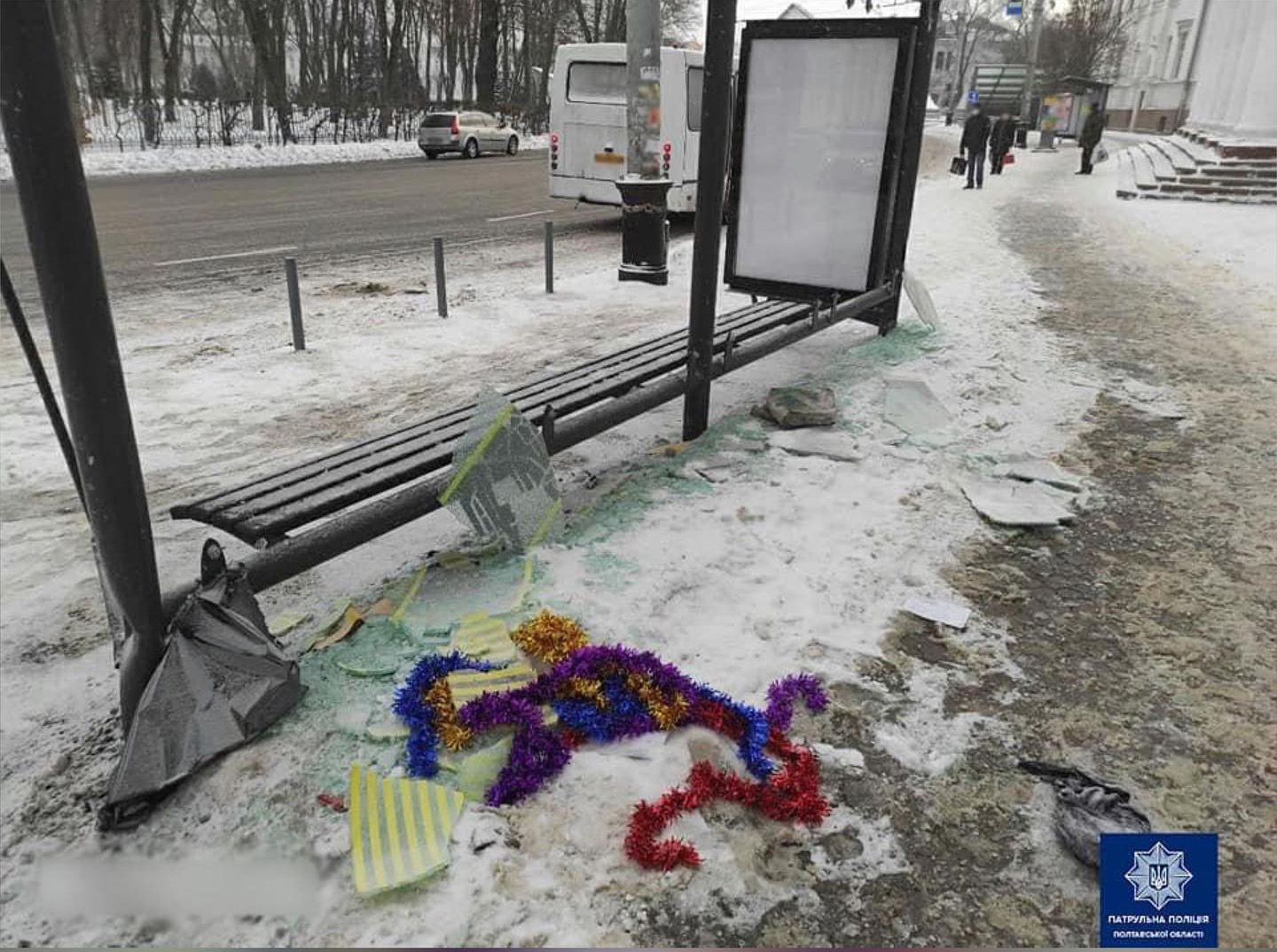 ДТП в центре Полтавы. Фото: ГУ Нацполиции в Полтавской области