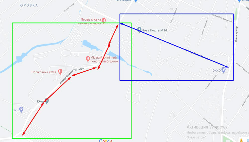 Обустройство велоинфраструктуры на Петлюры и Олеся Гончара