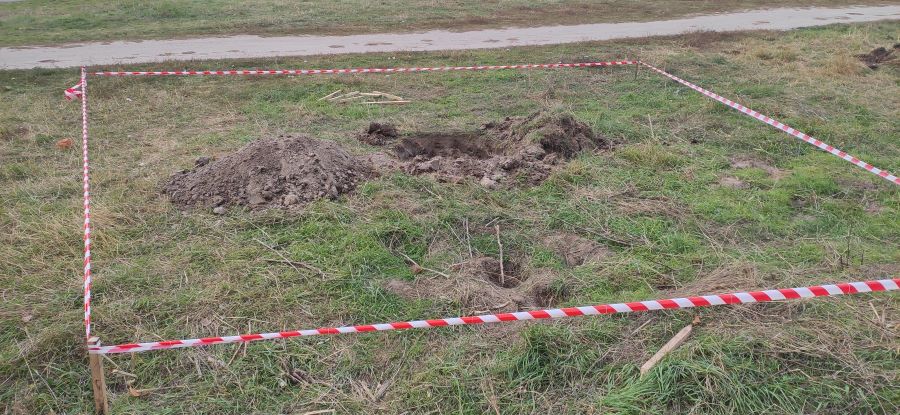 В Полтаве на Леваде нашли мину. Фото: https://www.rada-poltava.gov.ua/news/20179319/