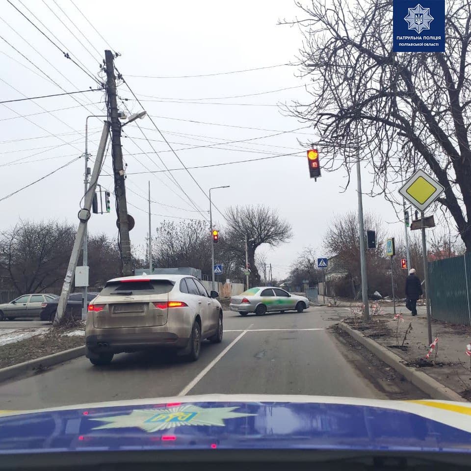 Новый светофор  Полтаве. Фото: https://t.me/poltava_patrolpolice