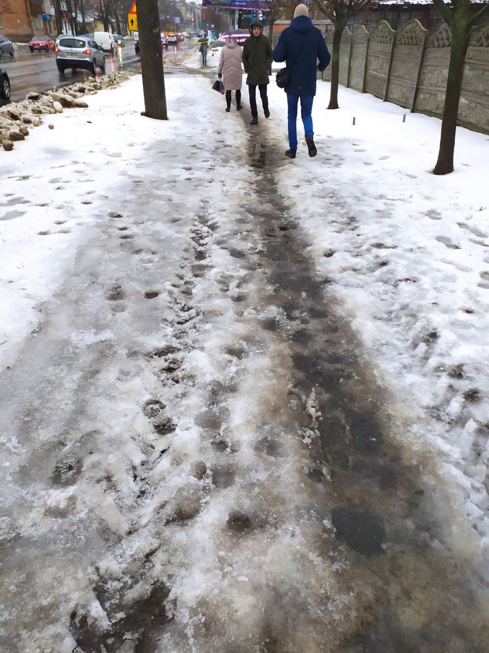 Ситуация на дорогах в Полтаве 12.02.2021. Фото: @Stomper_Ok