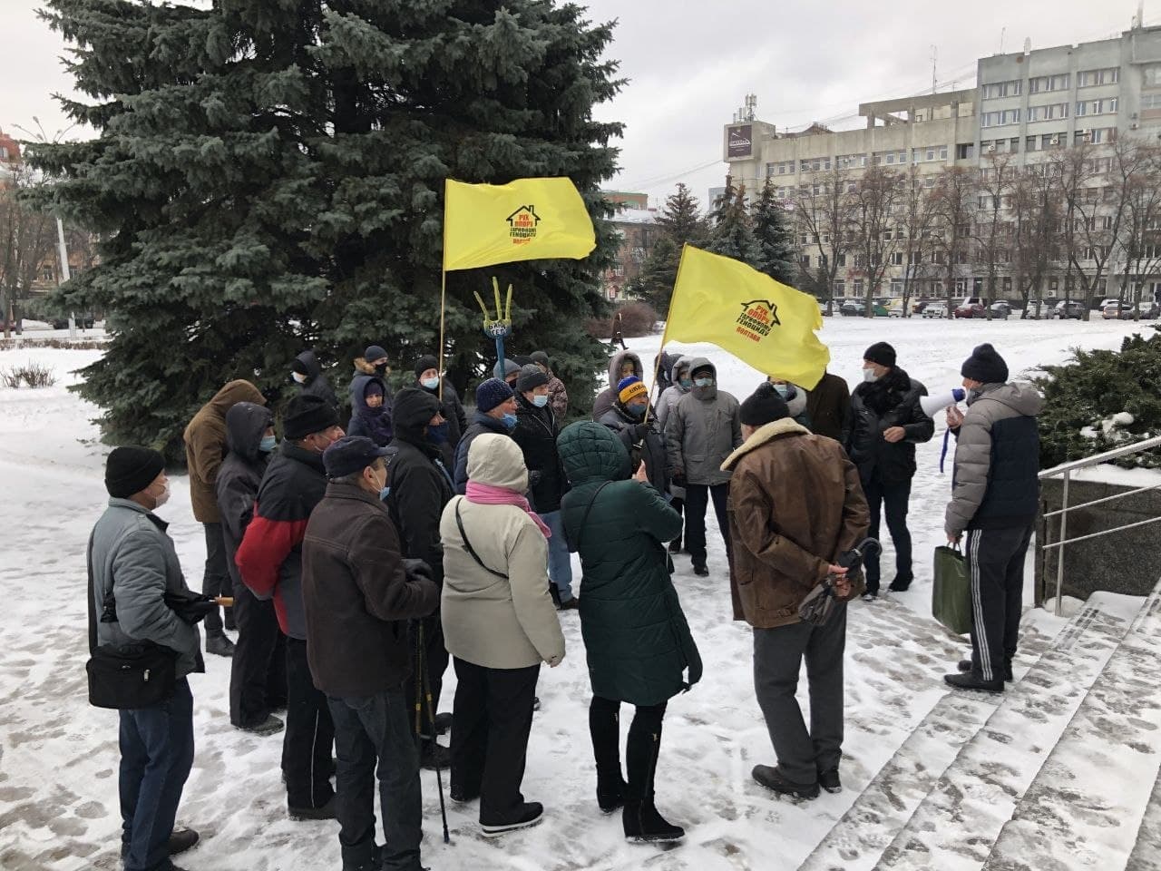 Полтавцы требуют низких коммунальных тарифов. Фото: https://t.me/suspilnepoltava