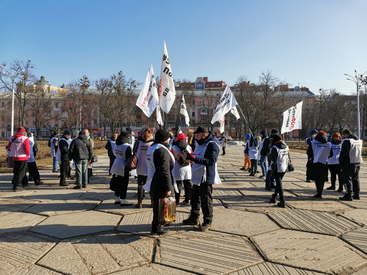 Протест предпринимателей. Фото: https://t.me/suspilnepoltava
