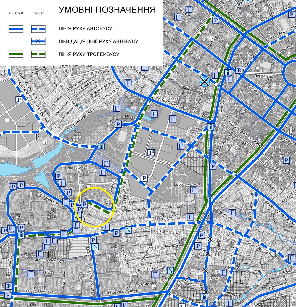 Согласно генплана Полтавы, по улице Станиславского будет проходить троллейбусный маршрут ОЦЕВУМу - ул. 23 сентября.