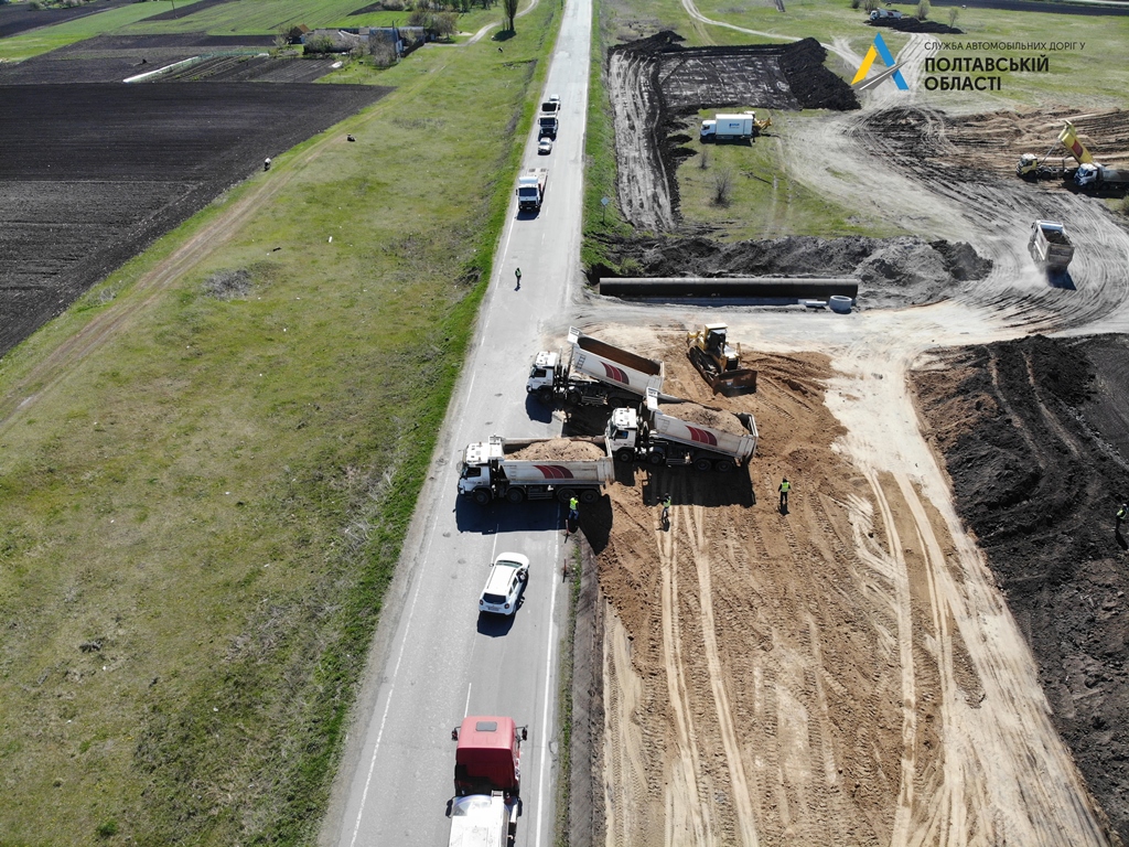 Строительство дороги Днепр - Решетиловка