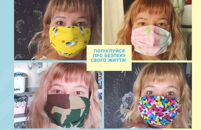 Она шьет необычные маски