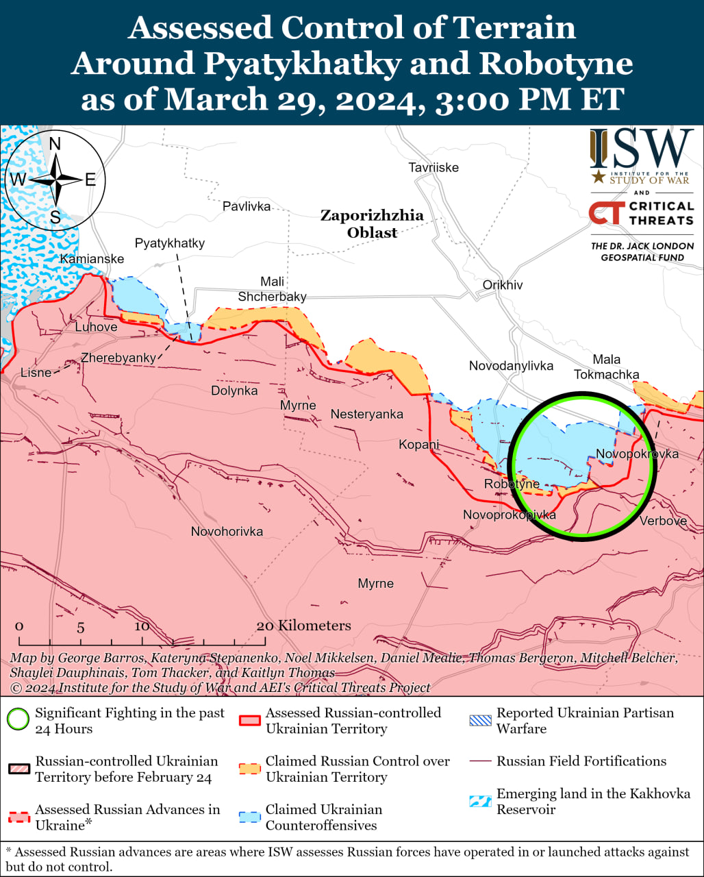 Карта бойових дій в Україні 30 березня.