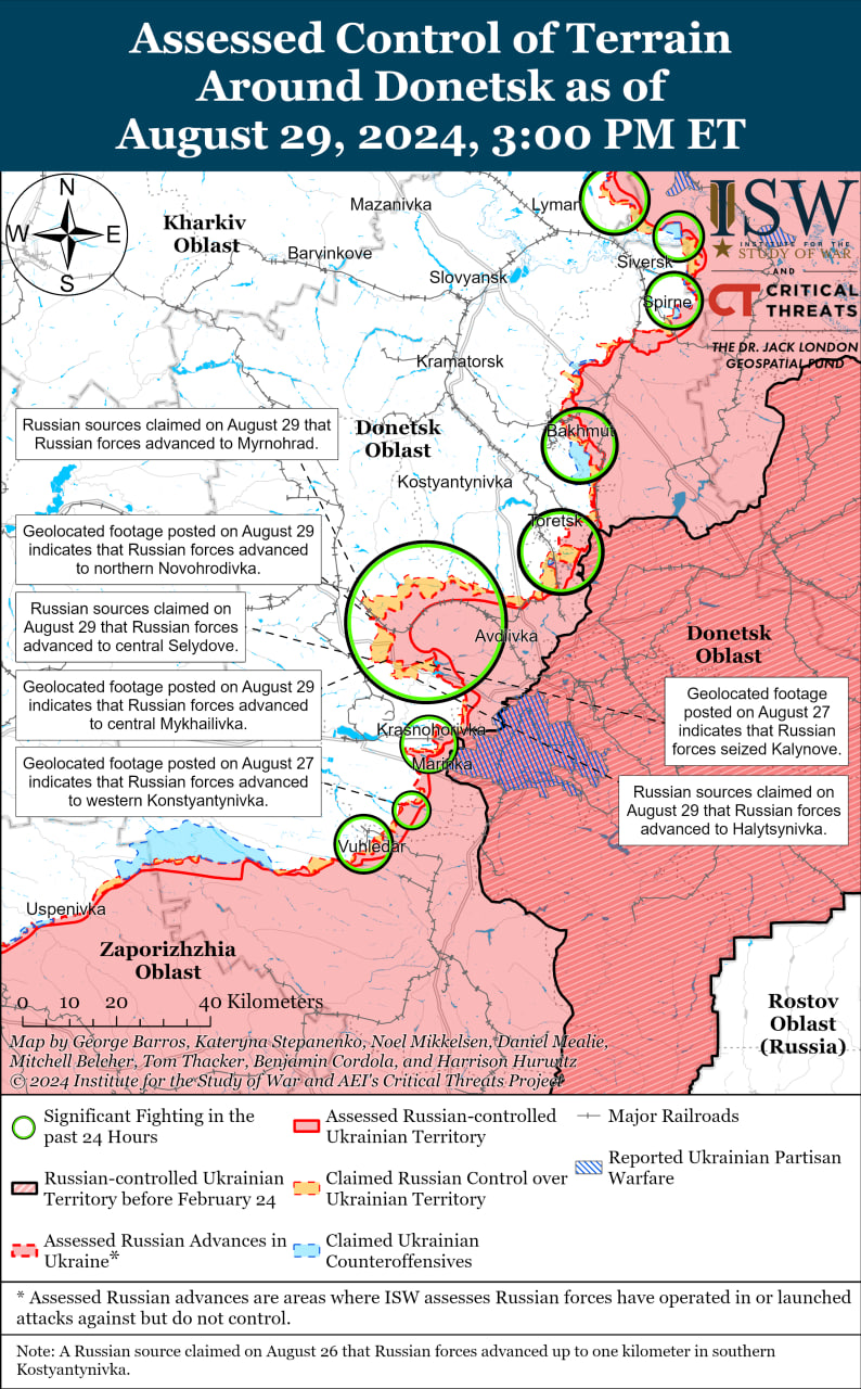 Карта бойових дій.